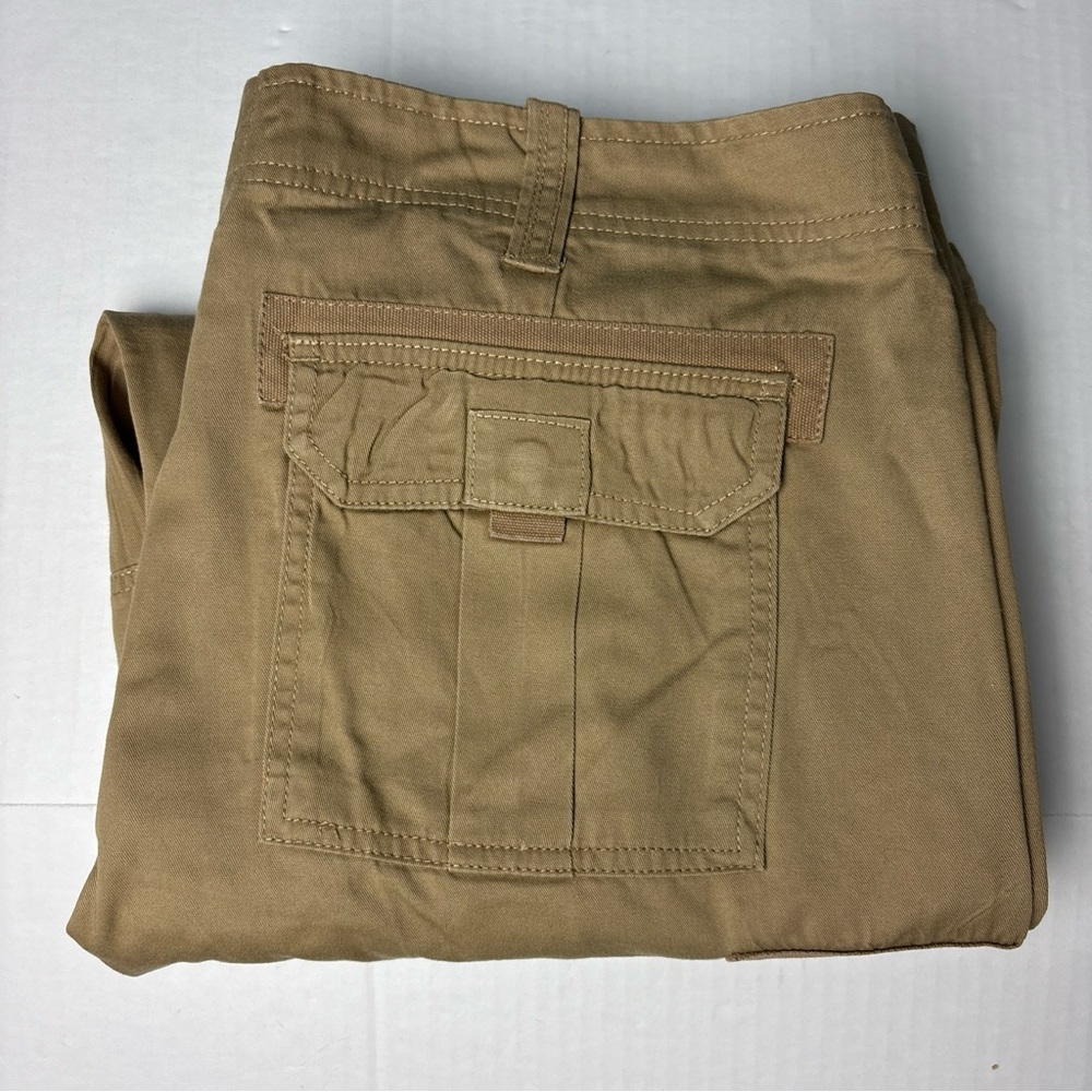 RedHead Men Size 42x30 Pants Cargo Tan Khaki Brown Flat Front Casual Outdoor